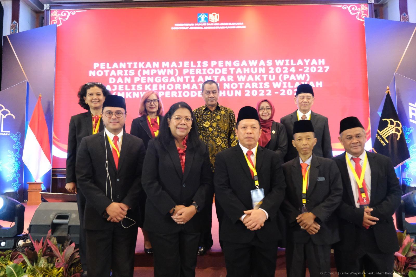 Kakanwil Kemenkumham Babel Dilantik Sebagai Majelis Pengawas Wilayah Notaris Babel Periode 2024-2027